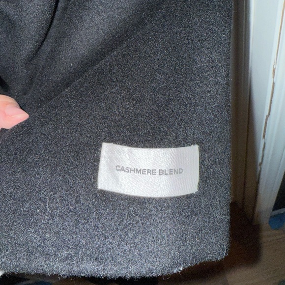 Anne Klein Black Cashmere Blend, Double-Breasted Trench Coat - Picture 4 of 4